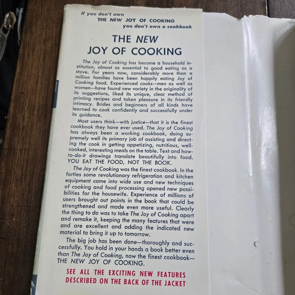 Bobbs-Merrill Joy of Cooking Cookbook Vintage Hardcover Revised Book